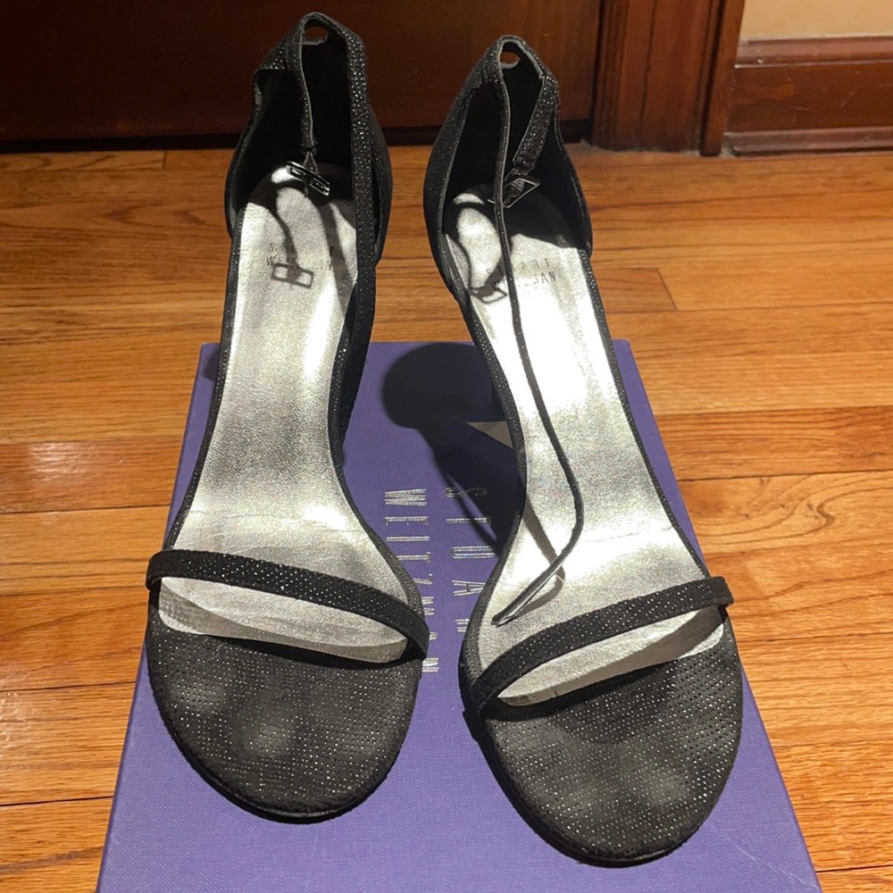 Stuart Weitzman black Nudist sandal